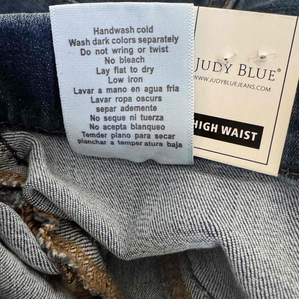 NEW Judy Blue Blue Boyfriend High Waist Cuffed Hem‎ Jeans Size 13/31 - Picture 10 of 10